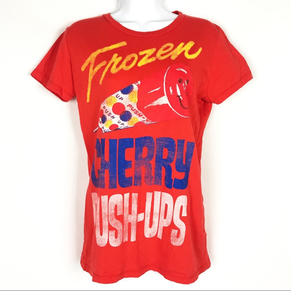 MADE U LOOK Vintage Y2K Cherry Push-ups Tee Shirt L